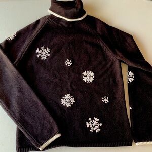 Sonoma Christmas sweater with snowflakes turtleneck